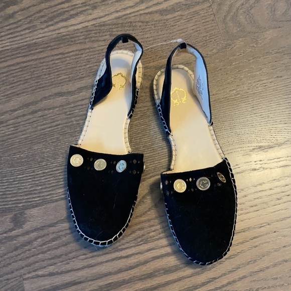 Suede Espadrilles w/ Coin Detail Michaela Black main image 1